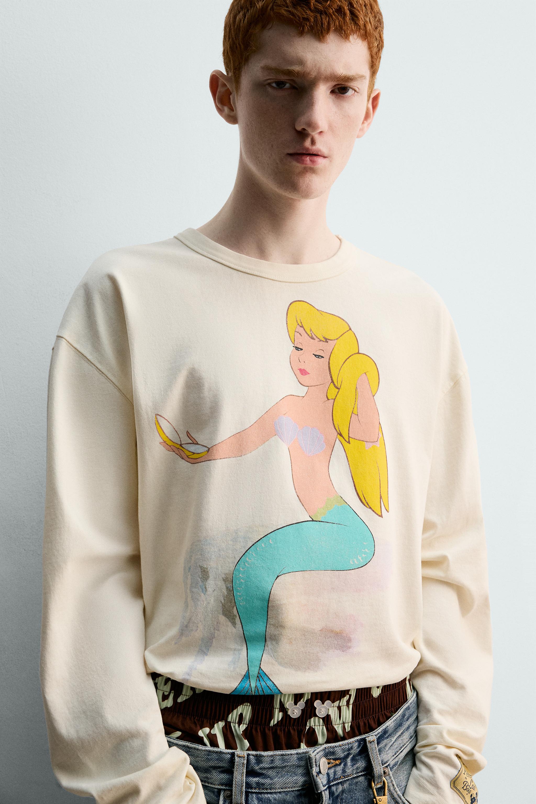 PETER PAN MERMAID HARRY LAMBERT FOR ZARA X DISNEY T-SHIRT